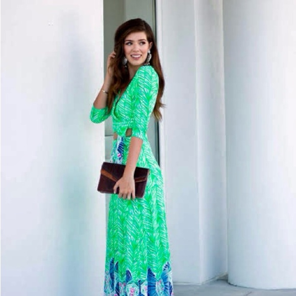Lilly Pulitzer Ruari Maxi Skirt - Toucan Green Costa Verde Engineered